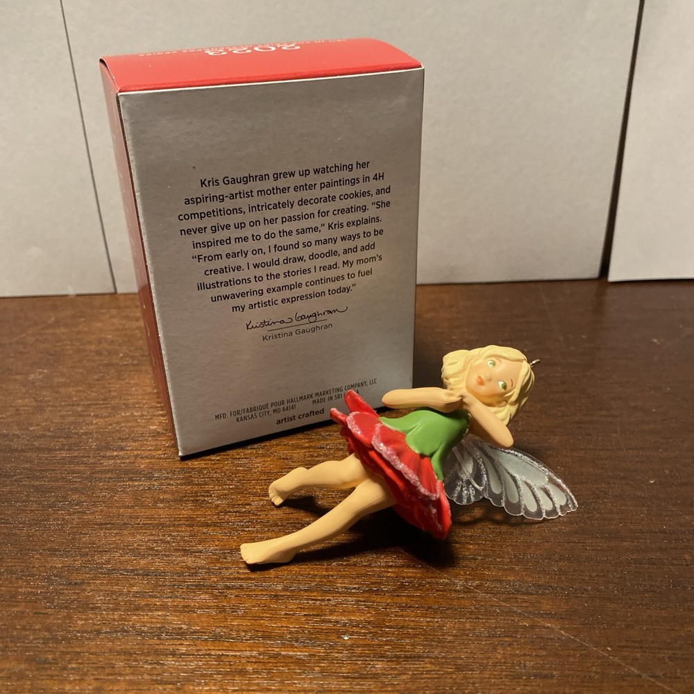 2023 Hallmark Carnation Fairy #19 in Messengers Series Christmas‎ Ornament NEW - Picture 2 of 4